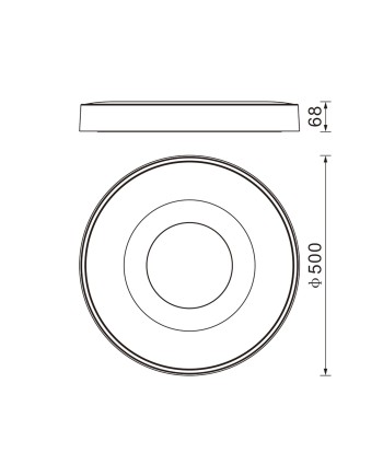COIN * PLAFÓN REDONDO LED 80W - 2700-5000K - CON MANDO - MADERA